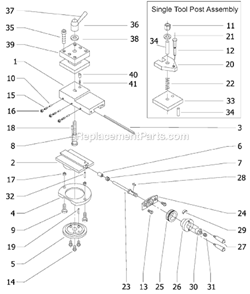Part Location Diagram of 5007 Jet T-Screw
