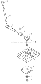 Part Location Diagram of JT9-8104 Jet CLAMP PLATE