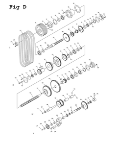 Fig-4 Diagram and Parts List for GH-1640ZX 321439 Jet Lathe