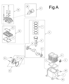 Fig-1 Diagram and Parts List for 506601  Jet Compressor