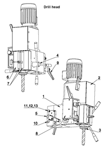 Part Location Diagram of 2X08770 Jet Spindle Housing