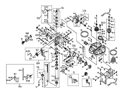 Fig-0 Diagram and Parts List for 350018  Jet Mill