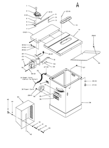 Fig-0 Diagram and Parts List for 708663PK  Jet Table Saw
