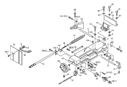 Fig-0 Diagram and Parts List for 414548  Jet Table Saw