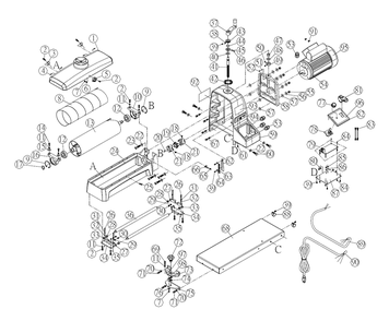 Fig-0 Diagram and Parts List for 723530K  Jet Sander Grinder