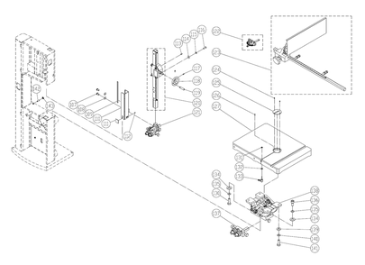Fig-8 Diagram and Parts List for 714600  Jet Table Saw