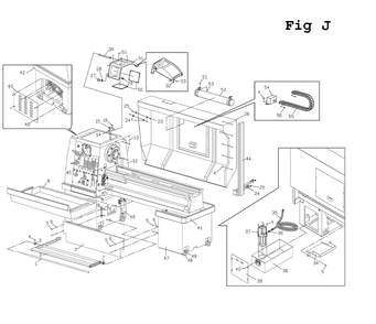 Fig-17 Diagram and Parts List for EGH-21220 892653 Jet Lathe