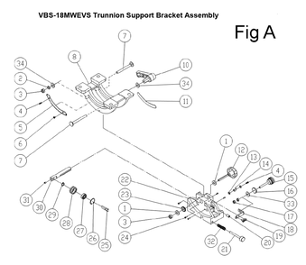 Fig-2 Diagram and Parts List for 414428  Jet Table Saw