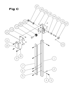 Fig-6 Diagram and Parts List for 714650  Jet Table Saw