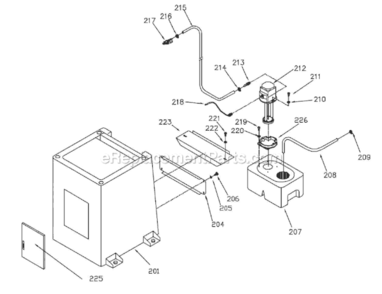 Stand Assembly Diagram and Parts List for CS-315  Jet Miter Saw