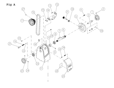 Part Location Diagram of JT9-JWL1221VS-116 Jet V-BELT, 310J