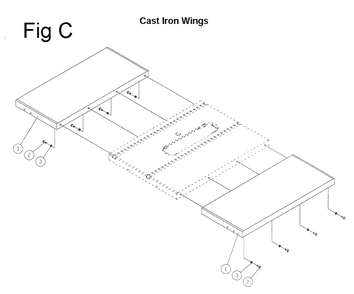Fig-3 Diagram and Parts List for 708481K  Jet Table Saw