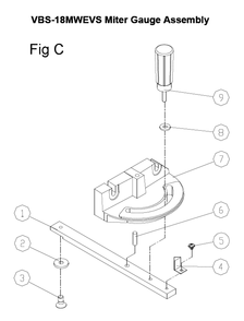 Fig-4 Diagram and Parts List for 414428  Jet Table Saw