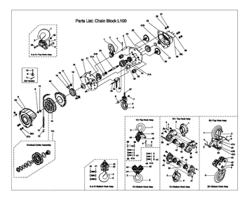 Page 1 Diagram and Parts List for 101210  Jet Hoist & Winch