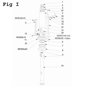 Fig-8 Diagram and Parts List for J-A3008-4 354035 Jet Drill Press