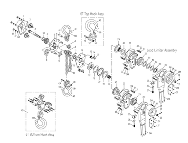 Page 1 Diagram and Parts List for 187215  Jet Hoist & Winch