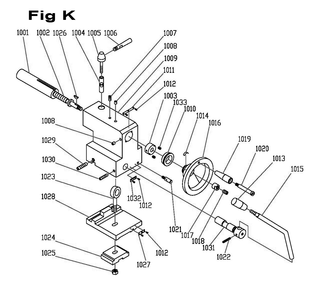 Part Location Diagram of BDB919-1010 Jet Graduated dial