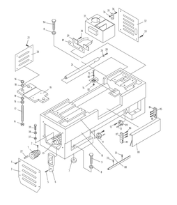 Fig-0 Diagram and Parts List for GH-1440W 321441 Jet Lathe