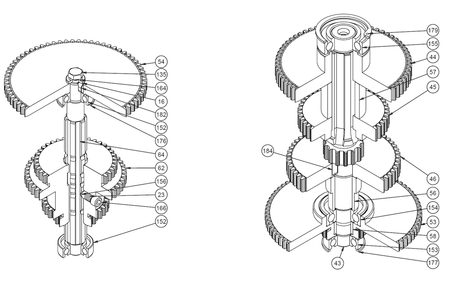 Fig-12 Diagram and Parts List for J-2360 354051 Jet Drill Press