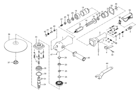 Fig-0 Diagram and Parts List for 505741  Jet Sander