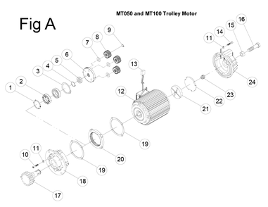 Fig-1 Diagram and Parts List for 140183  Jet Hand Truck & Dolly