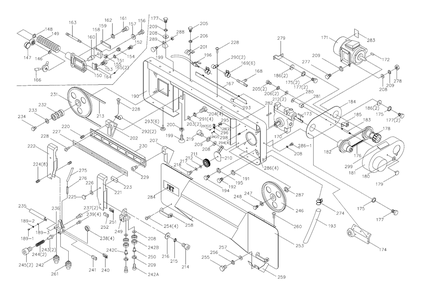 Fig-2 Diagram and Parts List for 424476  Jet Table Saw