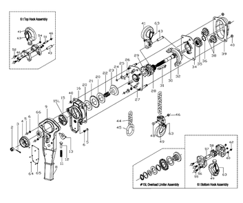 Page 1 Diagram and Parts List for 187607  Jet Hoist & Winch