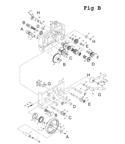 Fig-5 Diagram and Parts List for EGH-1740 892509 Jet Lathe