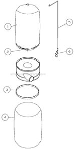 Part Location Diagram of 708636MF Jet 5-Micron Filter An