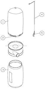 Page B Diagram and Parts List for DC-1100BK  Jet Dust Collector