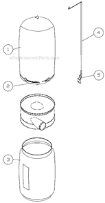 Page C Diagram and Parts List for DC-1100VX Series Jet Dust Collector