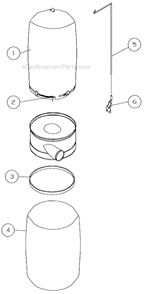 Page D Diagram and Parts List for DC-1100VX Series Jet Dust Collector