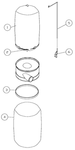 Page D Diagram and Parts List for DC-1200 Series Jet Dust Collector