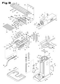 Fig-1 Diagram and Parts List for 698080  Jet Mill