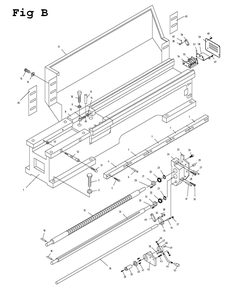 Fig-2 Diagram and Parts List for GH-1640ZX 321439 Jet Lathe
