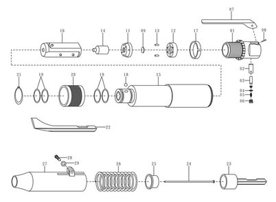 Fig-0 Diagram and Parts List for 505801  Jet Scaler
