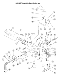 Fig-0 Diagram and Parts List for 717500  Jet Dust Collector