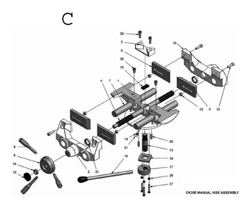 Fig-3 Diagram and Parts List for 414203K  Jet Table Saw