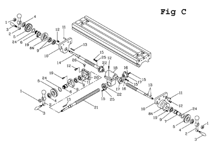 Fig-4 Diagram and Parts List for JTM-1055 691226 Jet Mill