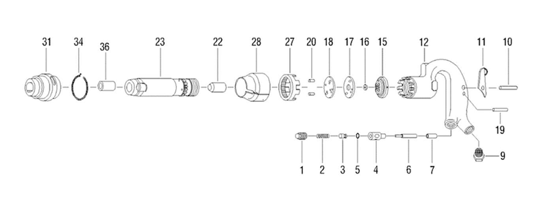 Fig-0 Diagram and Parts List for 550645  Jet Hammer