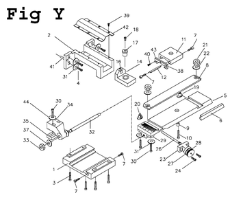 Fig-25 Diagram and Parts List for GH-1640ZK 321851 Jet Lathe