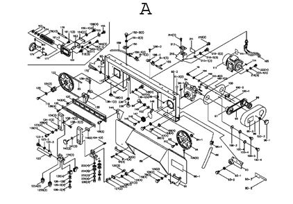Fig-1 Diagram and Parts List for 414478  Jet Table Saw