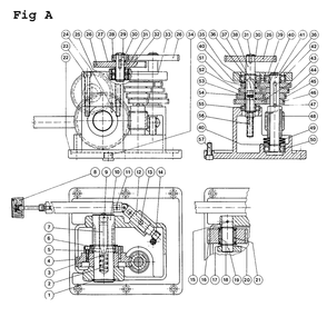 Fig-1 Diagram and Parts List for J-A4008M-PF4 354041 Jet Drill Press