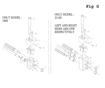 Fig-14 Diagram and Parts List for EGH-1880 892606 Jet Lathe