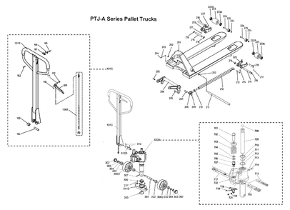 Fig-0 Diagram and Parts List for 161003  Jet Hand Truck & Dolly