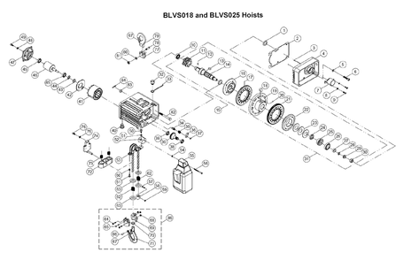 Fig-0 Diagram and Parts List for 104000  Jet Hoist & Winch