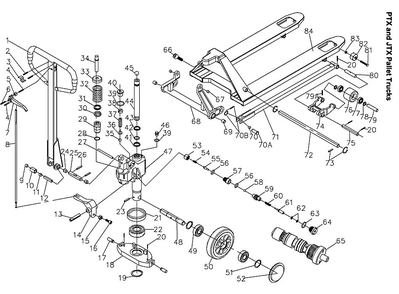 Page 1 Diagram and Parts List for 140093-PTX-2748  Jet Hand Truck & Dolly