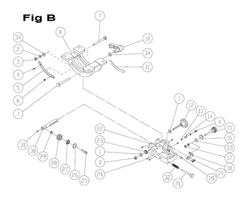 Fig-7 Diagram and Parts List for 714600  Jet Table Saw