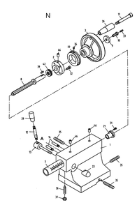 Fig-14 Diagram and Parts List for 321125  Jet Lathe