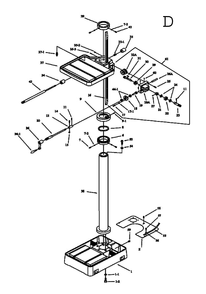 Fig-4 Diagram and Parts List for 354210  Jet Drill Press